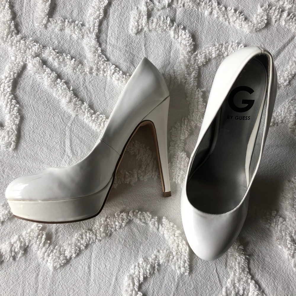 White Guess Heels
